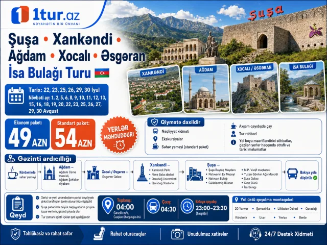 •Şuşa - Xankəndi - Ağdam - Xocalı - Əsgəran İsa Bulağı Turu 🇦🇿